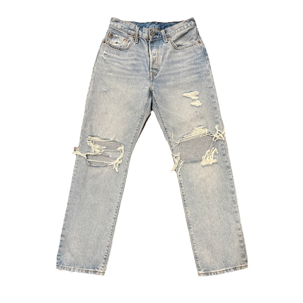 Levi's 501 90s Jeans Women's Light Wash High Rise Straight Leg Denim Size 26